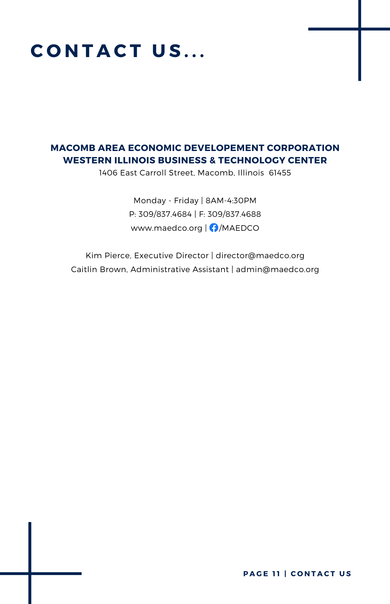 Membership Brochure Macomb Area Economic Development Corporation 4578