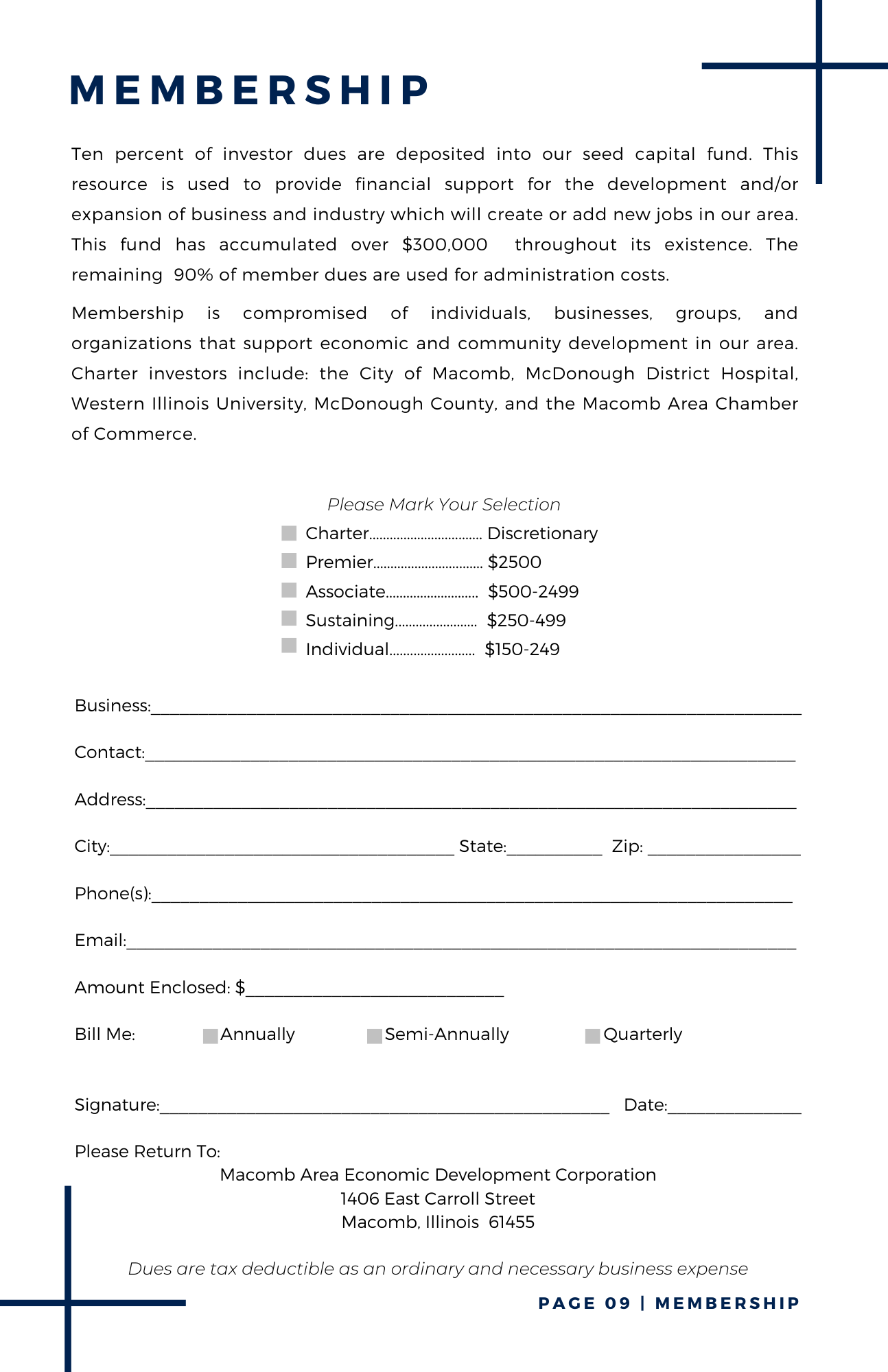 Membership Brochure Macomb Area Economic Development Corporation 2684